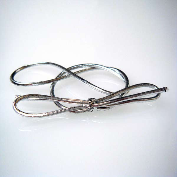 Resårband Metallisk Silver 35,5cm (50 st) [14MS]