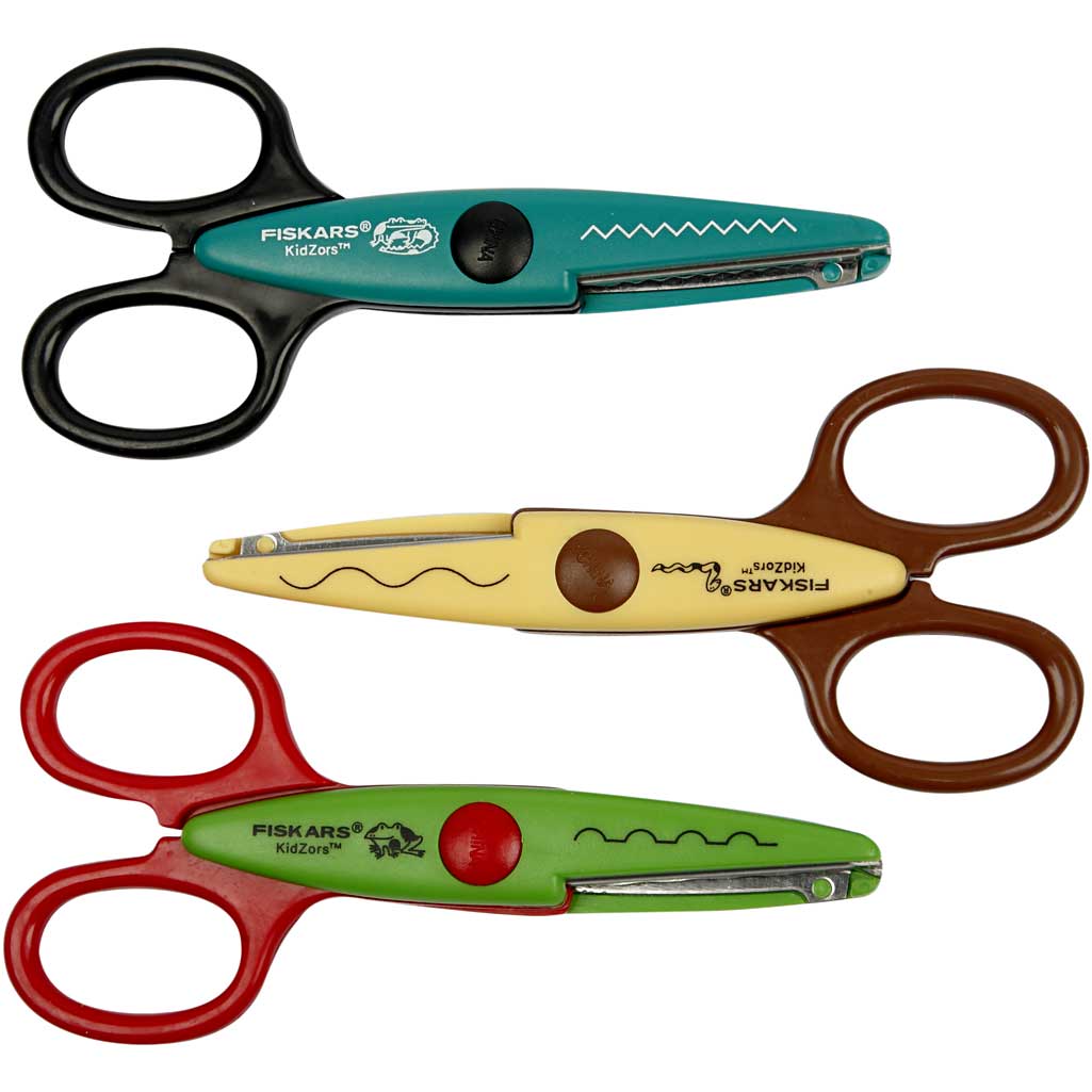 Fiskars KidzorsT Mönstersaxar, 3 st./ 1 förp. [HOB-8231]