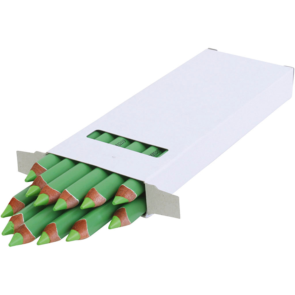 edu Jumbo Coloured Pencils, thickness 10 mm, lead 6,25 mm, light green, 12 pc