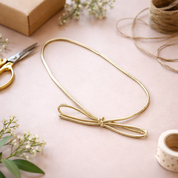 Resårband Metallisk Guld 20cm (50 st) [8MG]