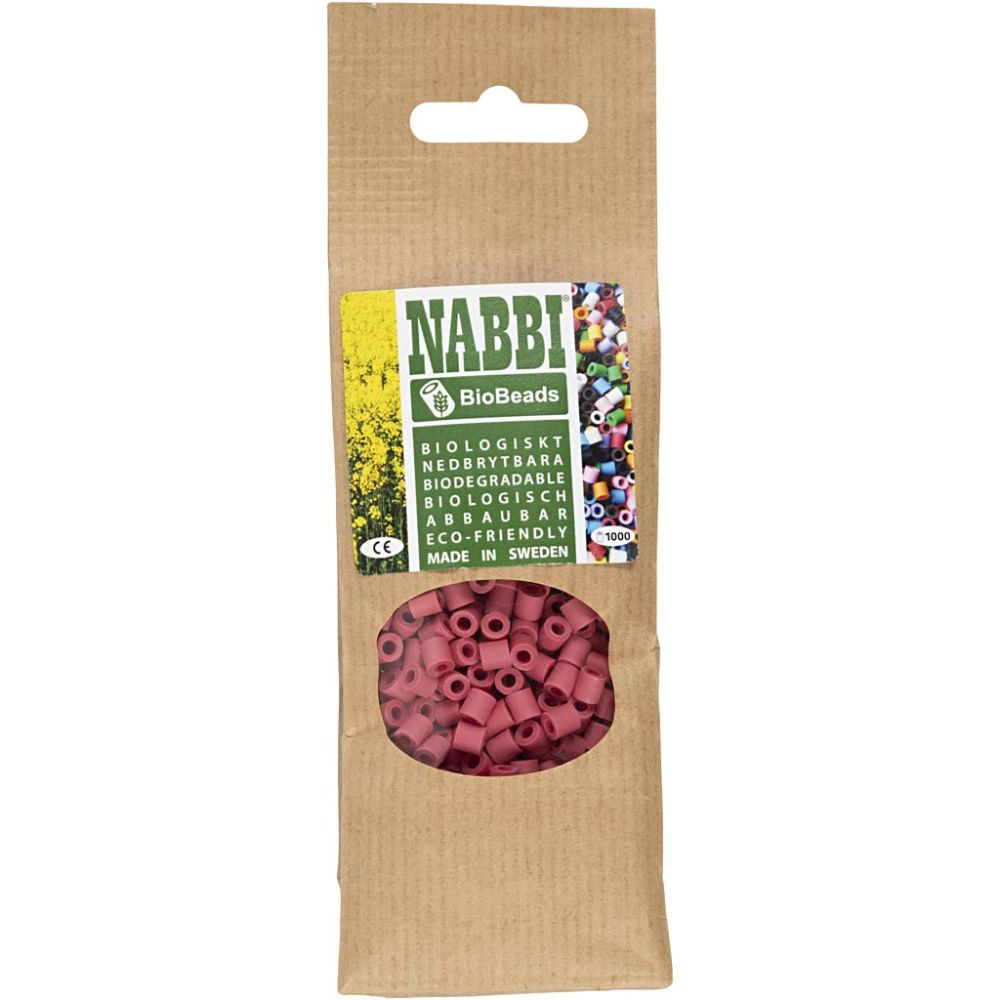 NABBI BioBeads, stl. 5x5 mm, Hålstl. 2.5 mm, medium, röd, 1000 st./ 1 förp. [HOB-9067770]
