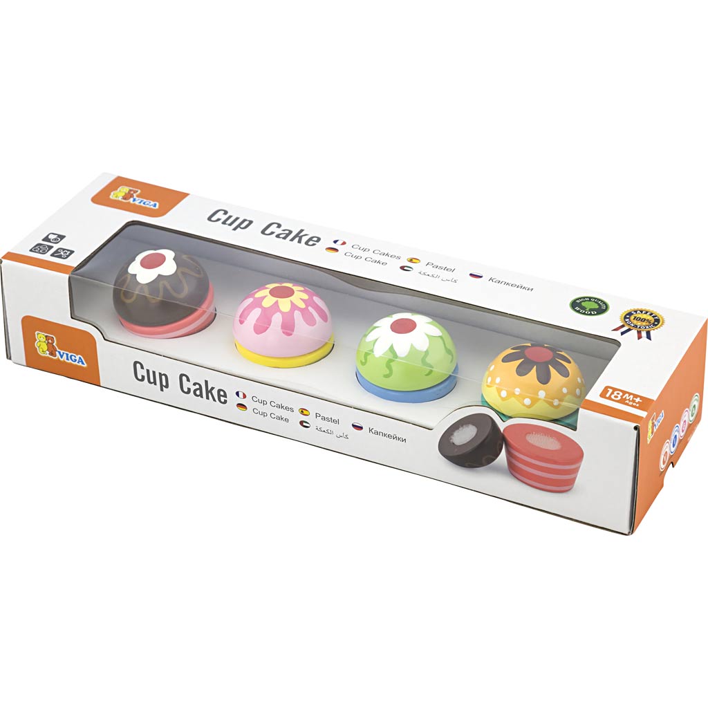 VIGA cupcakes, stl. 4x5,5 cm, 4 delar/ 1 förp. [HOB-907721]