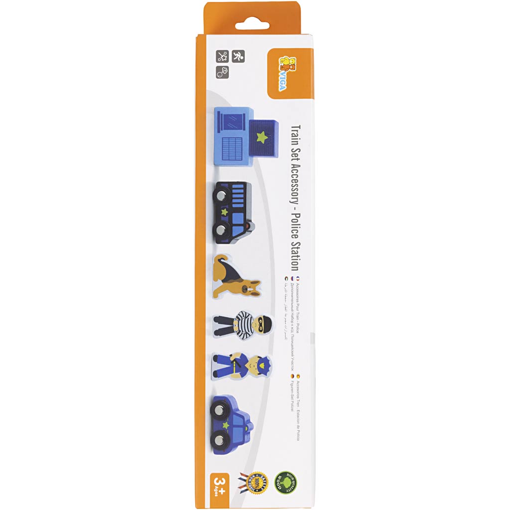 VIGA tågbana tillbehör, Polis, 6 delar/ 1 set [HOB-907744]