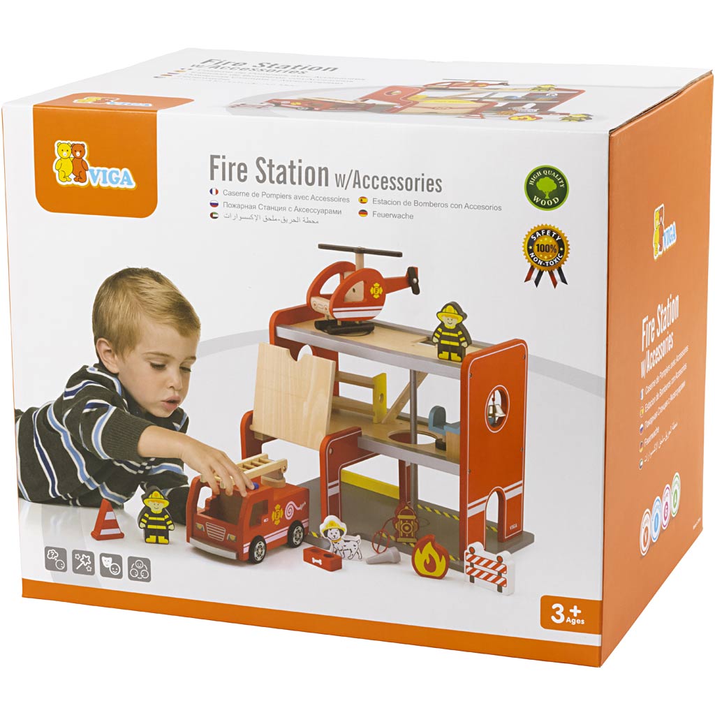 VIGA brandstation i trä, stl. 35x26x28 cm, 1 st. [HOB-908522]