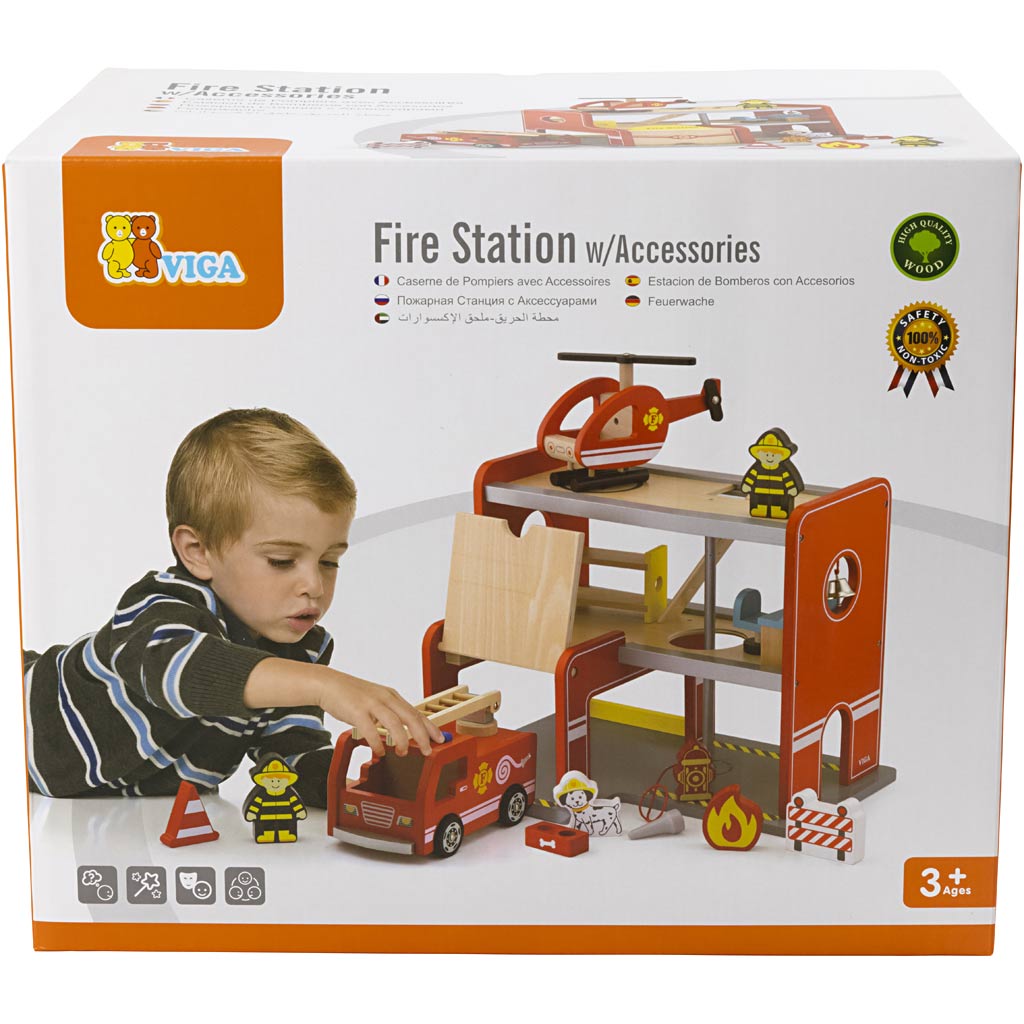 VIGA brandstation i trä, stl. 35x26x28 cm, 1 st. [HOB-908522]