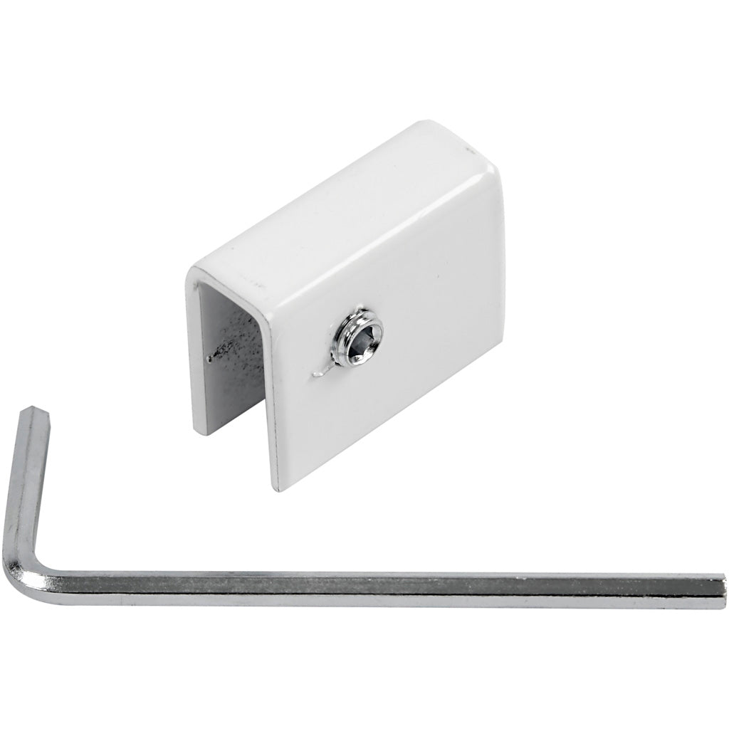 Monteringskit, H: 22 mm, D: 11 cm, B: 32 mm, vit, 1 st. [HOB-93269]