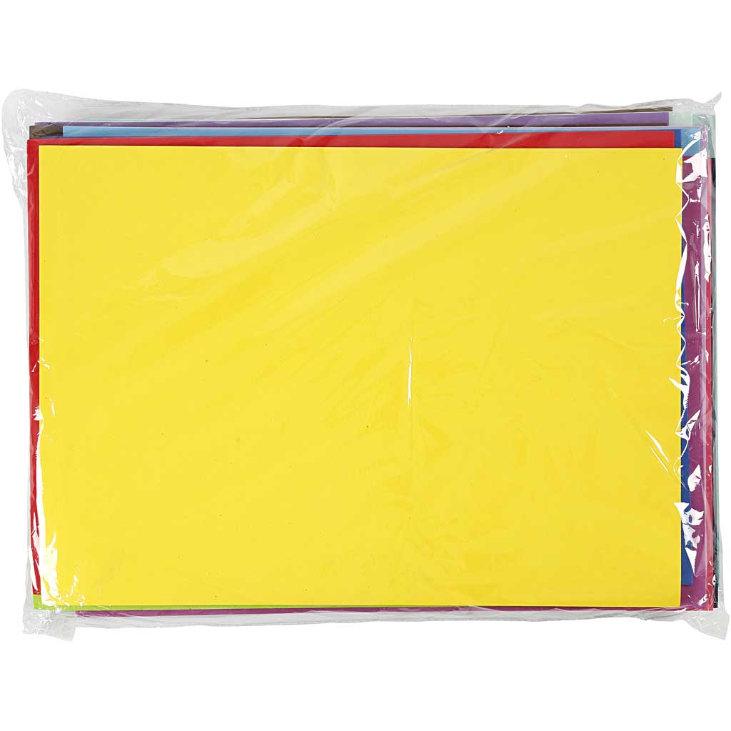 Dekorgummi, A3, ark 297x420 mm, ca. 2 mm, 20 mix. ark/ 1 förp. [HOB-95239]