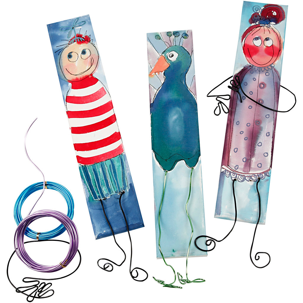 Långa målardukar med akvarell, vit, 20 st., 1 set [HOB-97285]