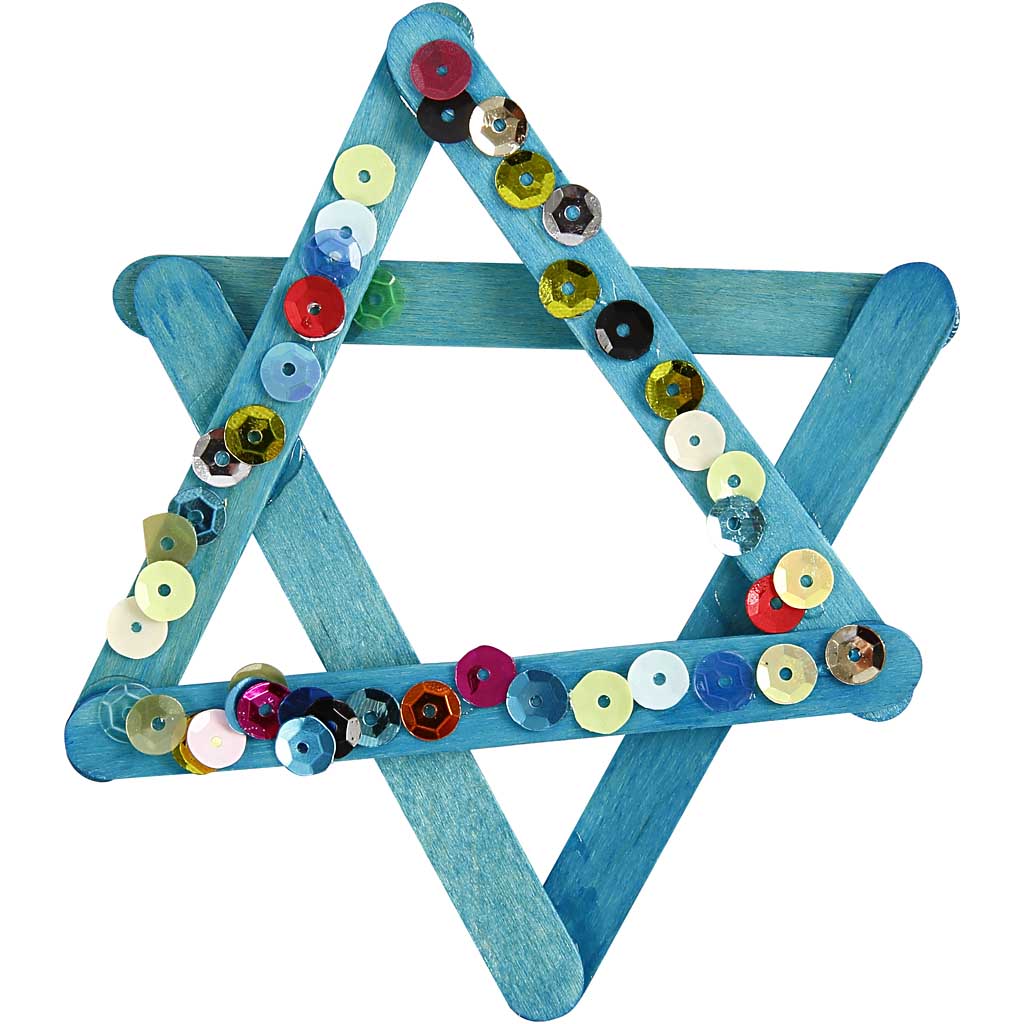 Glitter och träpinnar, mixade färger, 1 set [HOB-97435]