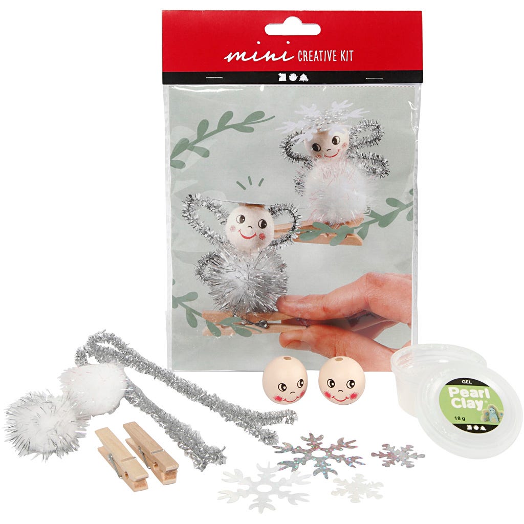 Mini DIY Kit, ängel på klämma, 1 förp. [HOB-977351]