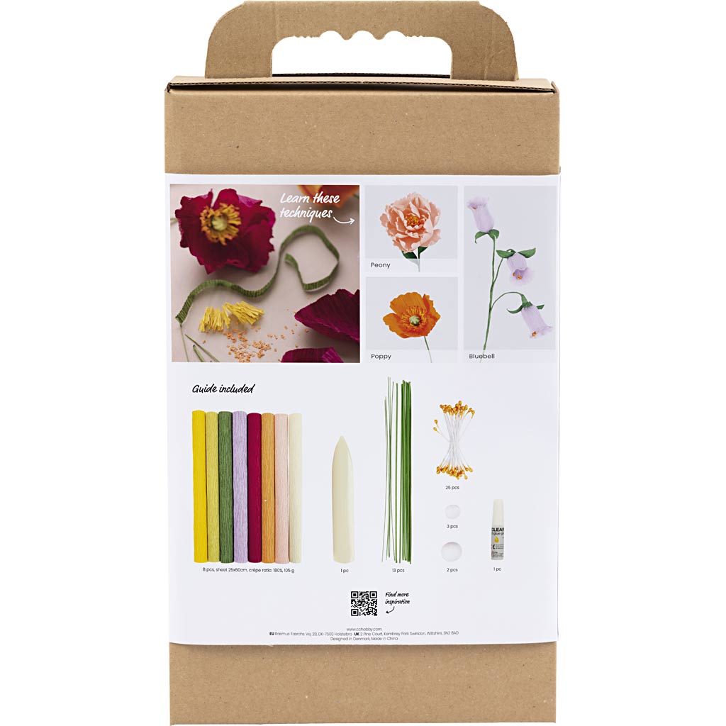 Start DIY Kit Kräppapper, mixade färger, 1 förp. [HOB-97738]