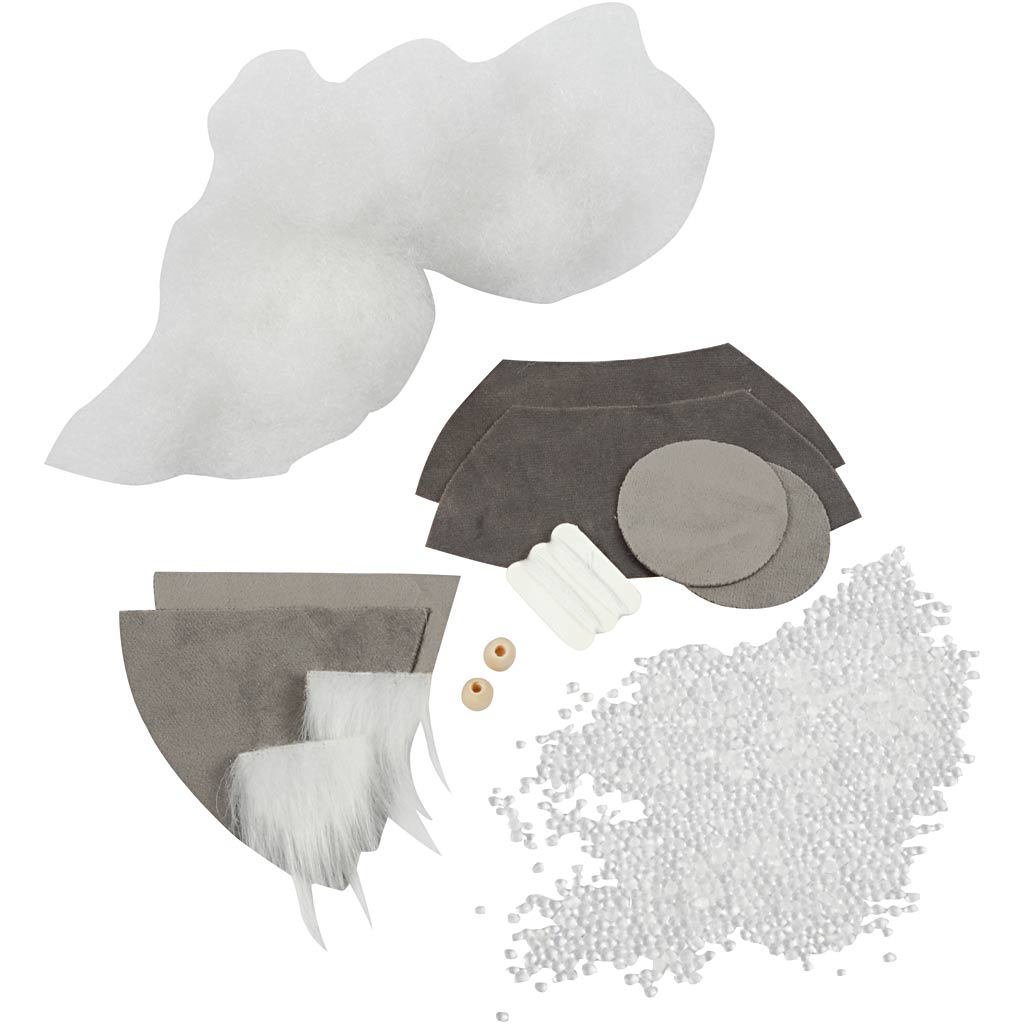 Mini DIY Kit, Skandinavisk tomte, H: 12 cm, grå, 1 förp. [HOB-977429]