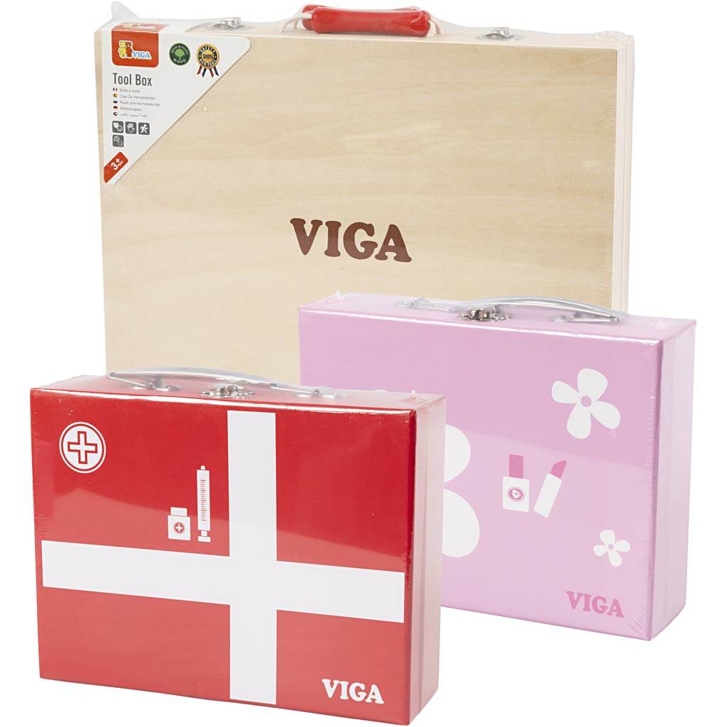 VIGA Lekset i trä, 33 delar/ 1 set [HOB-980870]