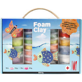 Foam Clay® Presentask, mixade färger, 1 set [HOB-98112]