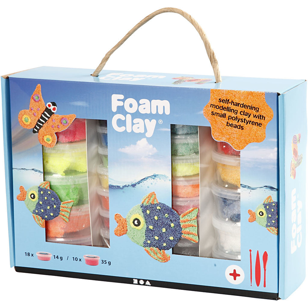 Foam Clay® Presentask, mixade färger, 1 set [HOB-98112]