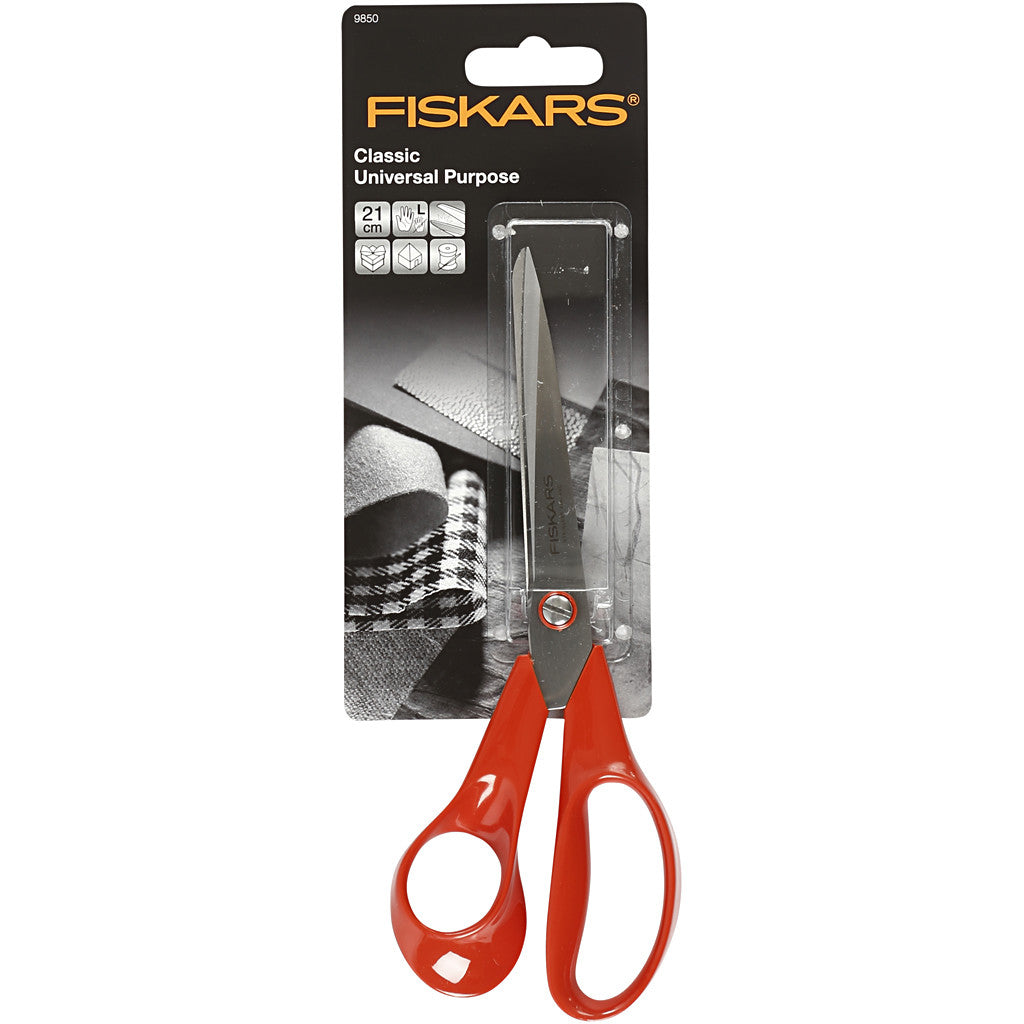 Fiskars Classic Universalsax, L: 21 cm, vänster, 1 st. [HOB-9850]