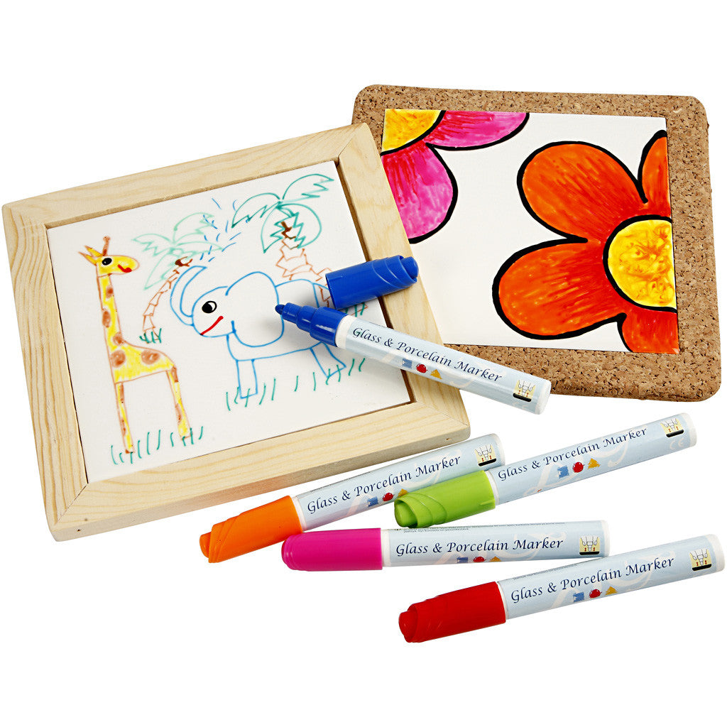 Grupp DIY Kit Måla grytunderlägg, standardfärger, kompletterande färger, 30 st., 1 set [HOB-99416]