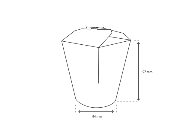 Wok till Go kopp kartillng 9,4x9,7 cm 26oz 750ml Vit (500 st) [TK-9987002]