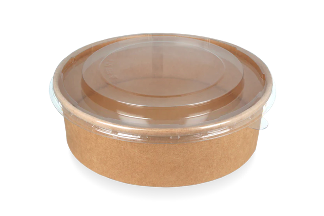 Lock sallad Poke Skål 900ml-1300ml Ø18,4cm transparent stackable (300 st) [TK-9987010]