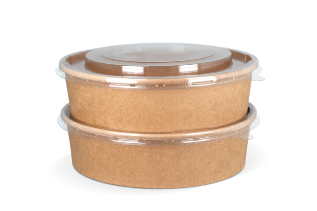 Lock sallad Poke Skål 900ml-1300ml Ø18,4cm transparent stackable (300 st) [TK-9987010]