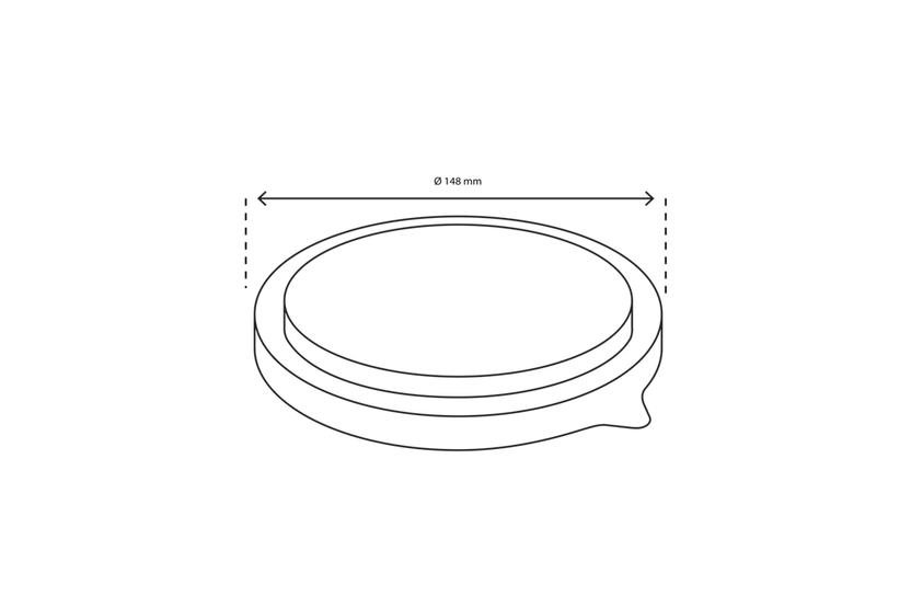 Lock sallad Poke Skål 500ml-750ml-1000ml Ø14,8cm transparent (300 st) [TK-9987011-A]