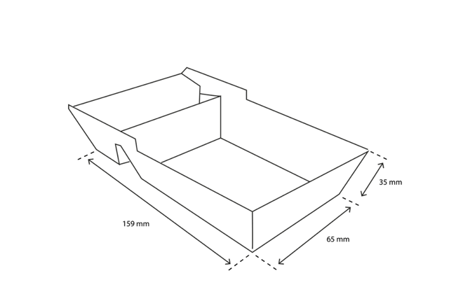 Brickor för pommes frites A23 (A7+1) kraft (600 st) [TK-9987059]