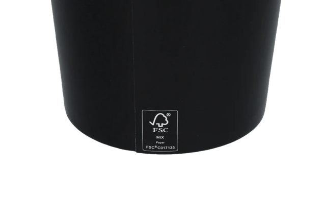 Milkshake-bägare kartong medium 450ml Ø9 cm 16oz Svart FSC®Mix (500 st) [TK-9987082]