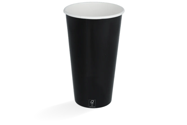 Milkshake-bägare kartong stor 560ml Ø9 cm 20oz Svart FSC®Mix (500 st) [TK-9987083]