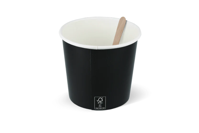 glassbägare Kartong 360ml Ø9 cm 12oz Svart FSC®Mix (1.000 st) [TK-9987090]