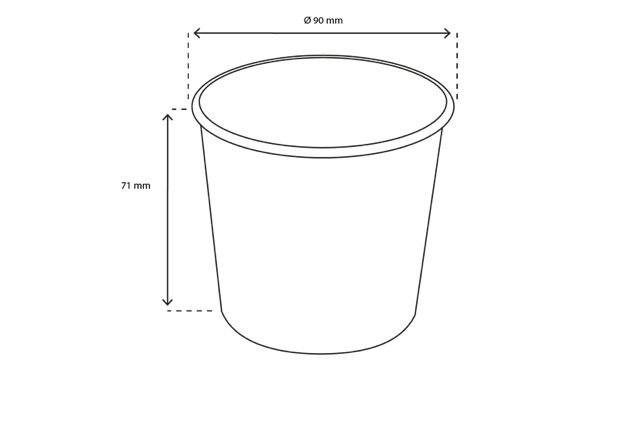 glassbägare Kartong 360ml Ø9 cm 12oz Svart FSC®Mix (1.000 st) [TK-9987090]