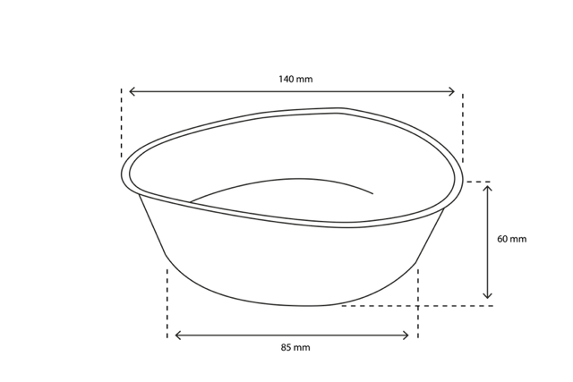 Skål Palmblad 500ml Ø14 cm (100 st) [TK-9987129]