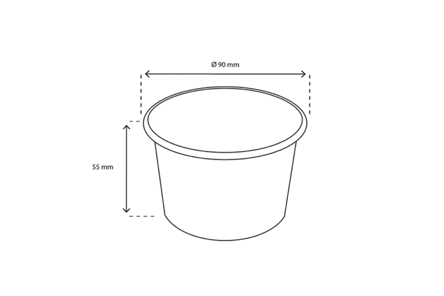 glassbägare Kartong 240ml Ø9 cm 8oz FSC®Mix Svart (1.000 st) [TK-9987423]