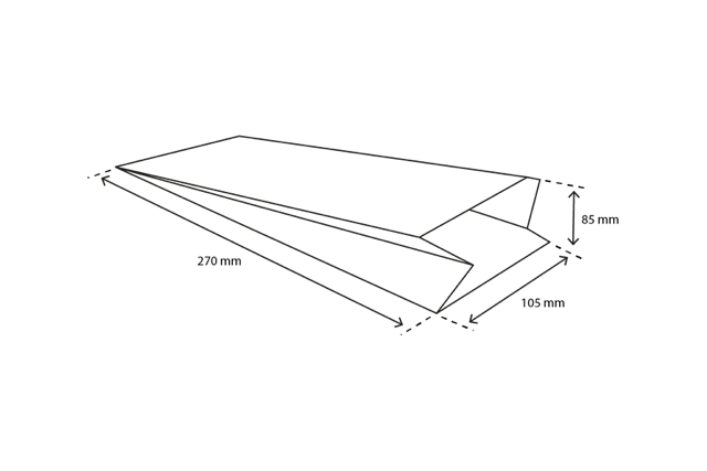 Snack väskor perforerat papper (0.5 damm) 10,5x8,5x27 cm kraft 50gr (1.600 st) [TK-9987484]