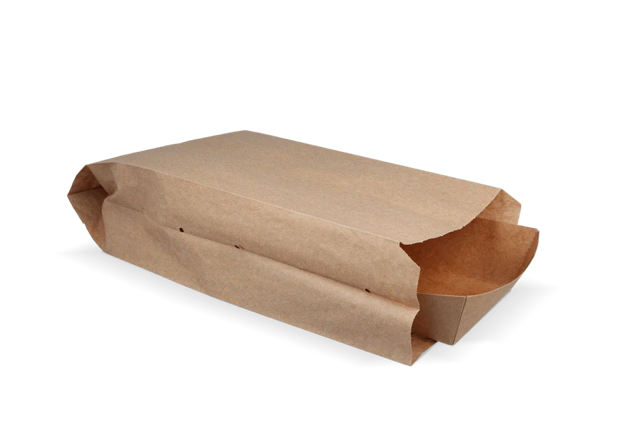 Snack väskor perforerat papper (1 damm) 14x8x32 cm kraft 50gr (1.200 st) [TK-9987486]