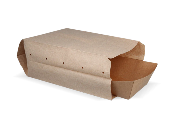 Snack väskor perforerat papper (2 damm) 16x10x31 cm kraft 50gr (1.000 st) [TK-9987488]