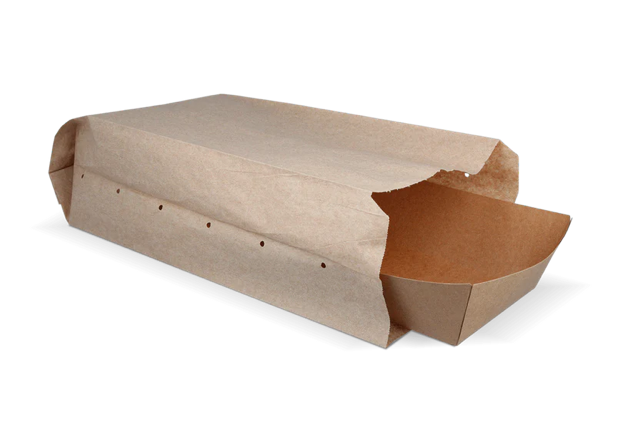 Snack väskor perforerat papper (3 damm) 16x10x36 cm kraft 50gr (900 st) [TK-9987490]