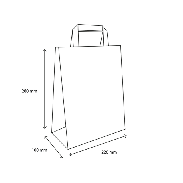 Papperskassar 22x10x28cm Vit (250 st) [TK-9987500]