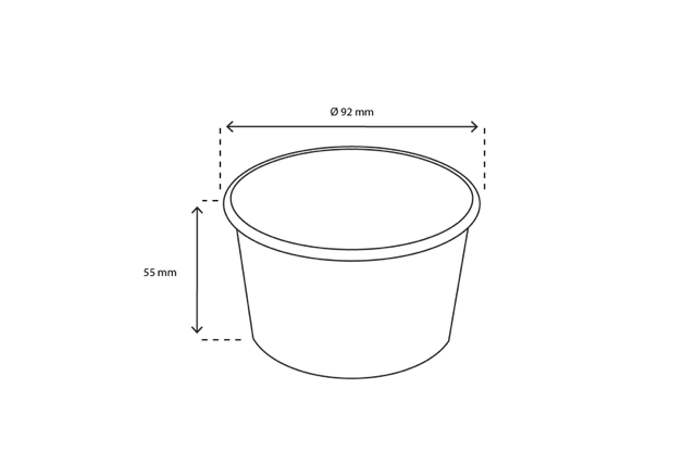 glassbägare Kartong 240ml Ø9,2 cm 8oz Vit (1.000 st) [TK-9987529]