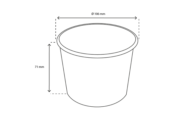 glassbägare Kartong 360ml Ø106mm 12oz Vit (1.000 st) [TK-9987530]