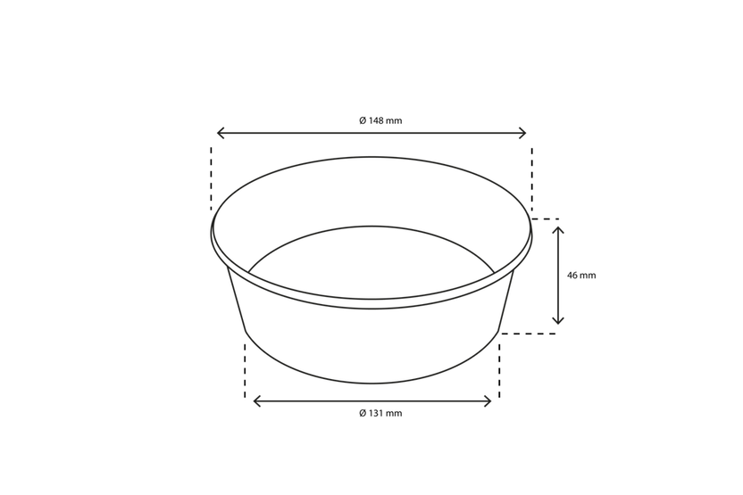 sallad Poke Skål 500ml 20oz Ø14,8x4,6cm kraft (300 st) [TK-9987582]