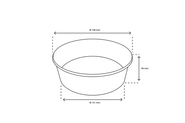 sallad Poke Skål 500ml 20oz Ø14,8x4,6cm kraft (300 st) [TK-9987582]