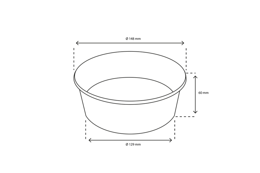 sallad Poke Skål 750ml 26oz Ø14,8x6 cm Vit (300 st) [TK-9987583]