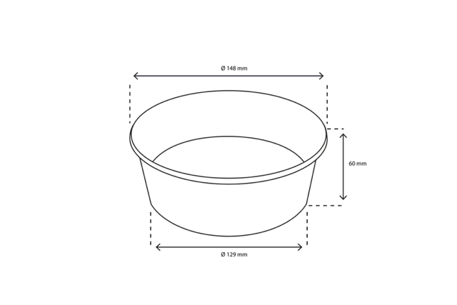 sallad Poke Skål 750ml 26oz Ø14,8x6 cm kraft (300 st) [TK-9987584]