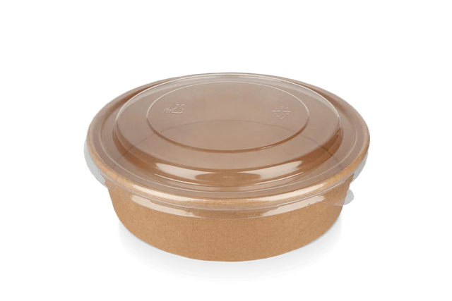 sallad Poke Skål 900ml 30oz Ø18,4x5cm kraft (300 st) [TK-9987587]
