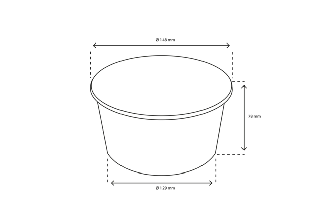 sallad Poke Skål 1000ml 32oz Ø14,8x7,8 cm Vit (300 st) [TK-9987588]