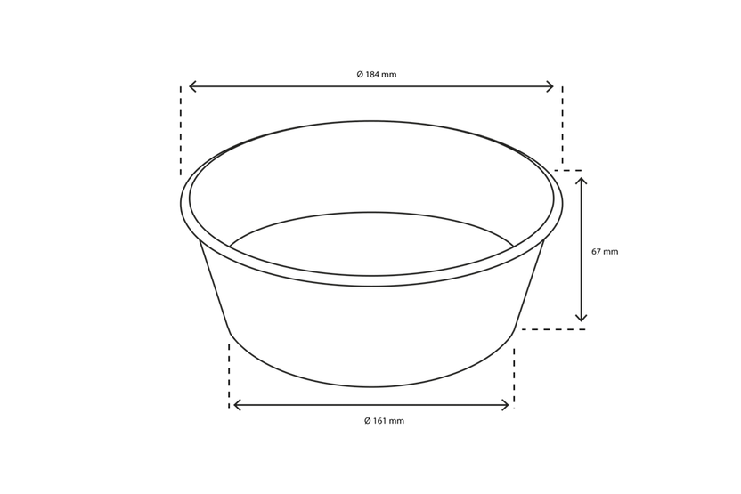 sallad Poke Skål 1300ml 40oz Ø18,4x6,7cm kraft (300 st) [TK-9987591]