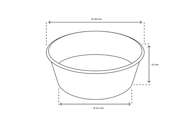 sallad Poke Skål 1300ml 40oz Ø18,4x6,7cm kraft (300 st) [TK-9987591]