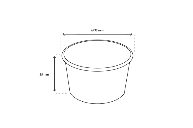 glassbägare Kartong 240ml Ø9,2 cm 8oz GELATO (1.000 st) [TK-9987601]