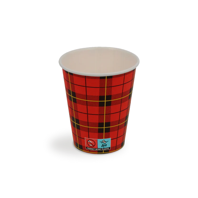 kaffekopp 150cc 6oz Ø7 cm Tartan (2.500 st) [TK-9987646]