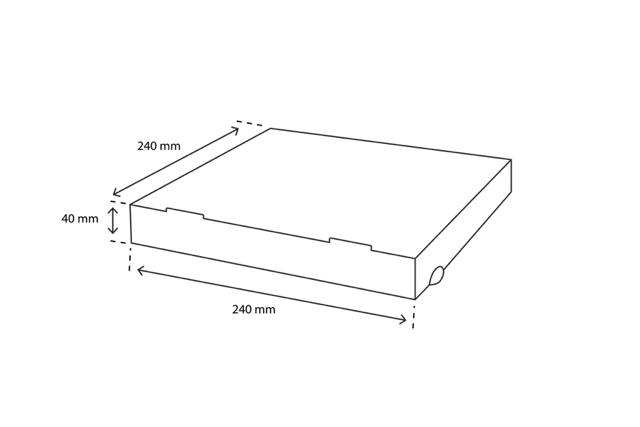 Pizzakartonger 24x4x24cm kraft brun (100 st) [TK-9987693]